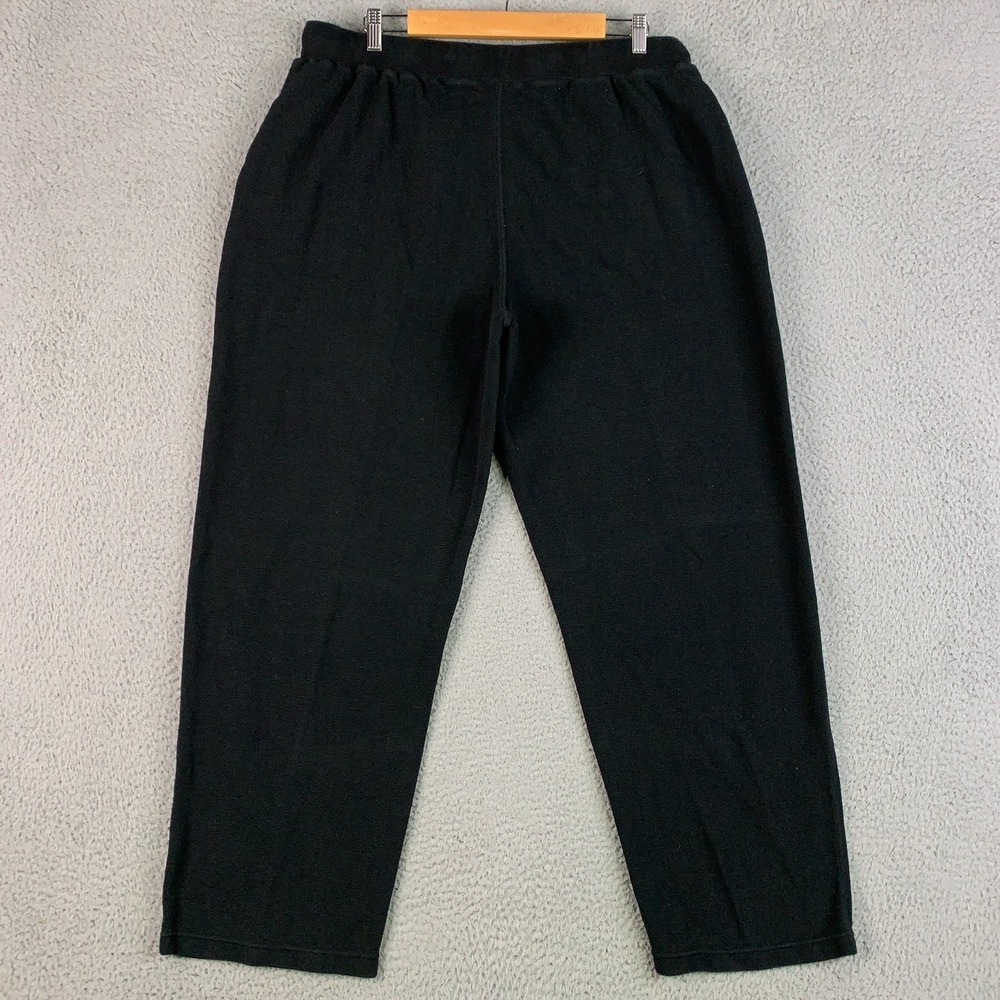 Polo Ralph Lauren Pants Mens XL Black Waffle Knit Thermal Pony Sleepwear Lounge - Picture 4 of 8